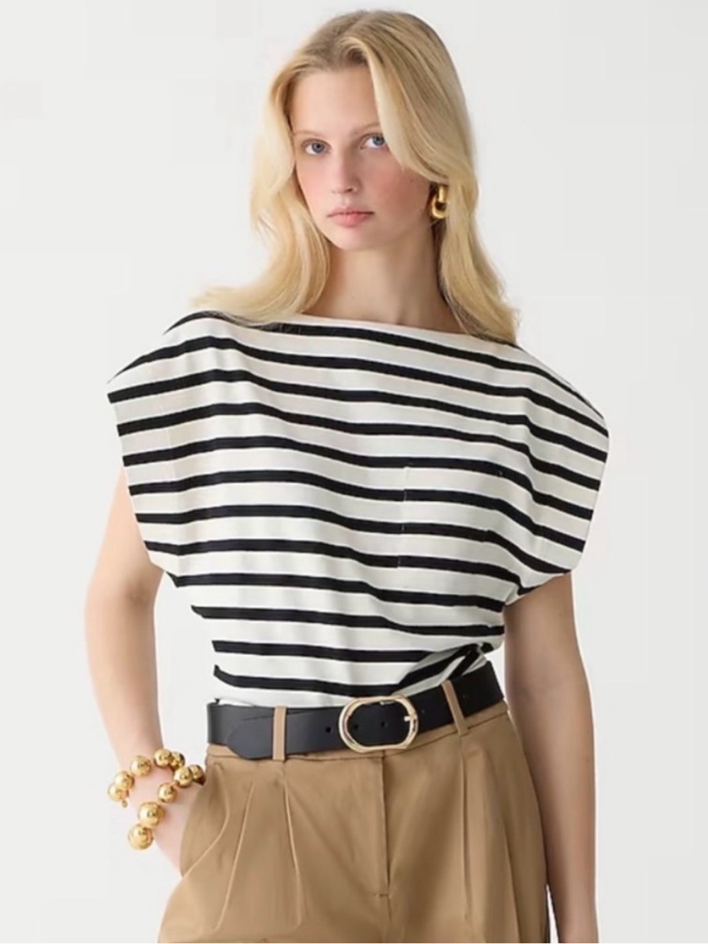 J. Crew Boatneck Mariner Tee in Mariner Stripe